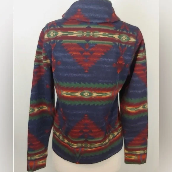 LRL Lauren Ralph Lauren Aztec Jacket- Blazer- Tribal- Shawl Collar- Women’s M - Picture 2 of 8